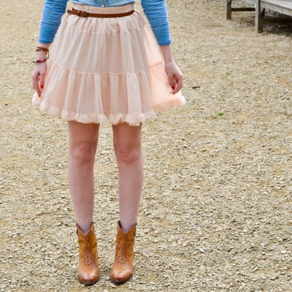 American Apparel Petticoat Slip Skirt - Ballet Pink - OS - EUC